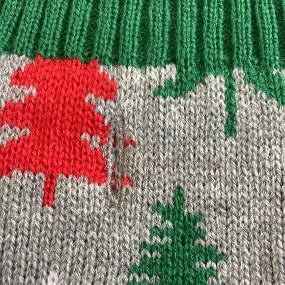 Small dog holiday pet sweater Christmas trees ugly Christmas sweater for dog cat - Picture 6 of 16